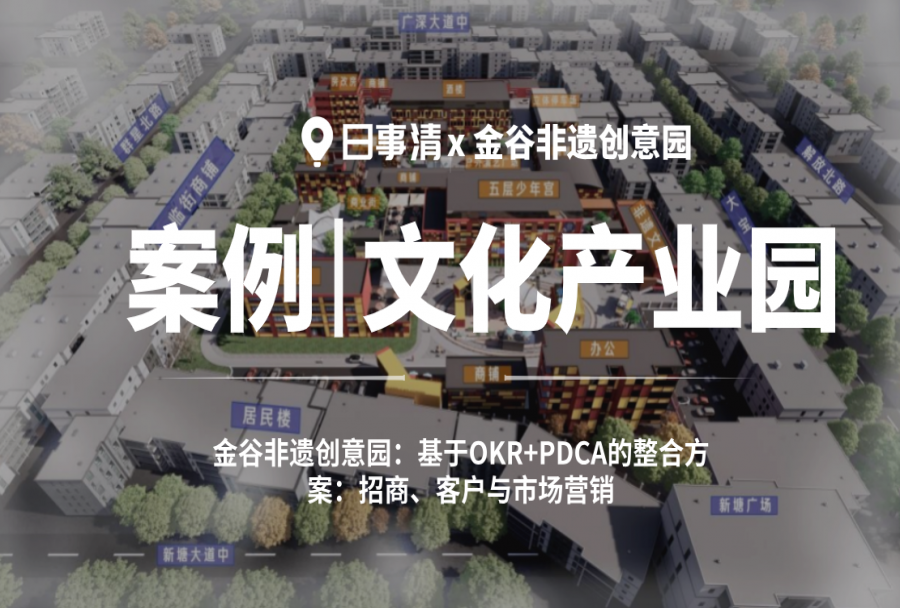 文化产业园|金谷非遗创意园:基于OKR+PDCA的整合方案:招商、客户与市场营销